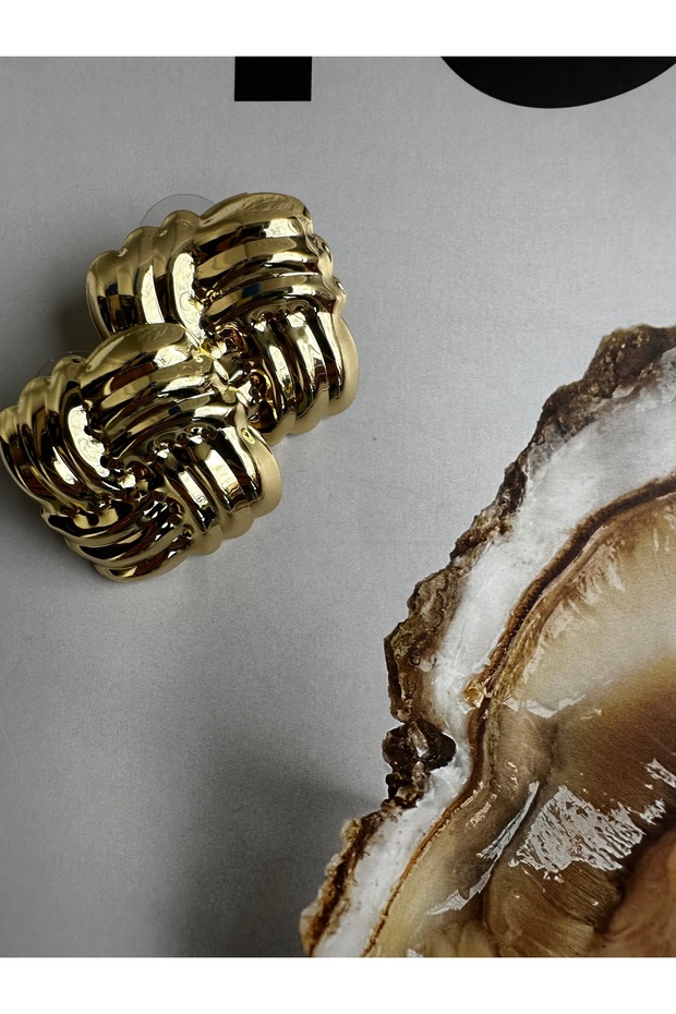 çelik kare küpe - 2