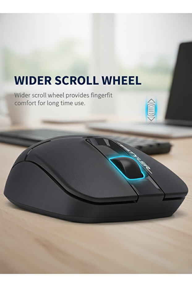 A4TECH FB12S Dual Mode Wireless Bluetooth Silent Click Mouse, 1200 DPI, Black - 7