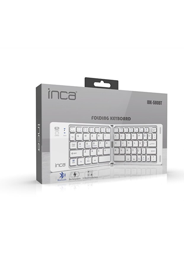 IBK-580BT Katlanabilir Bluetooth Klavye | Sessiz 67 Tuş Mini Taşınabilir iOS/Android/Windows Uyumlu - 8