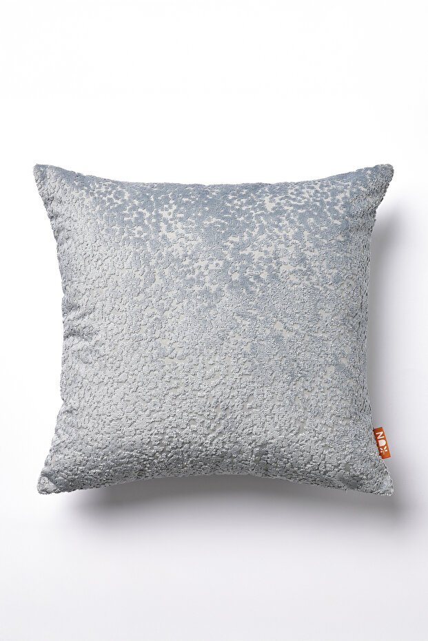 Woven Velvet Dot Patterned Throw Pillow Cover-Grey