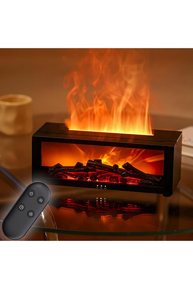 Flame Fireplace Diffuser, Aromatherapy Diffuser, Upgrade 7 Colours Flame Diffuser,