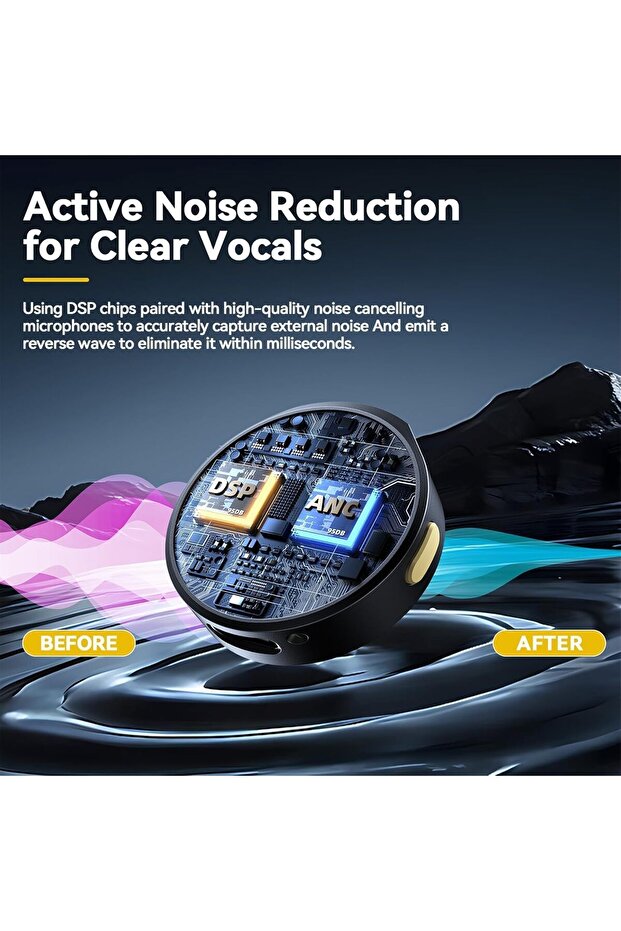 Delieu Q8 Wireless Lavalier Microphone — Lightning & USB-C, 1000ft Range, Noise Cancellation - 6