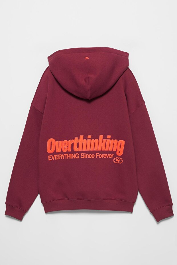 Oversize kapüşonlu grafik baskılı sweatshirt - 8