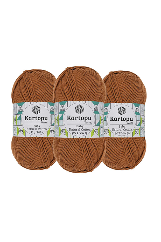 Baby Natural Hand Knitting Yarn 100 Gr. 3 Pieces K1834