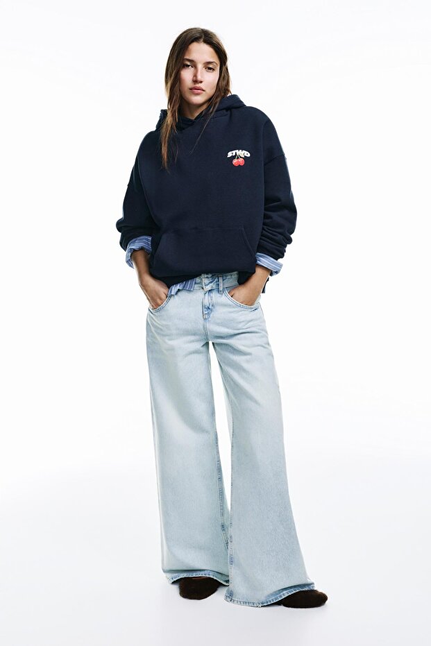 Domates baskılı kapüşonlu sweatshirt - 3