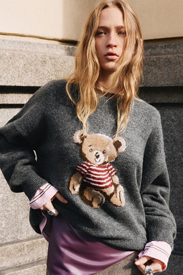 Ayı desenli kazak - 1