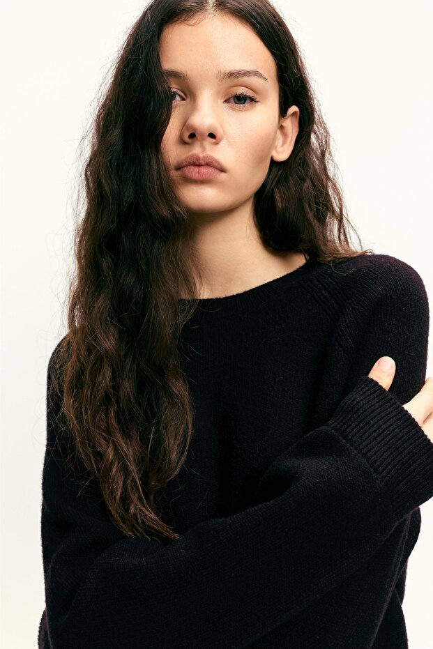 Oversize bisiklet yaka kazak - 2