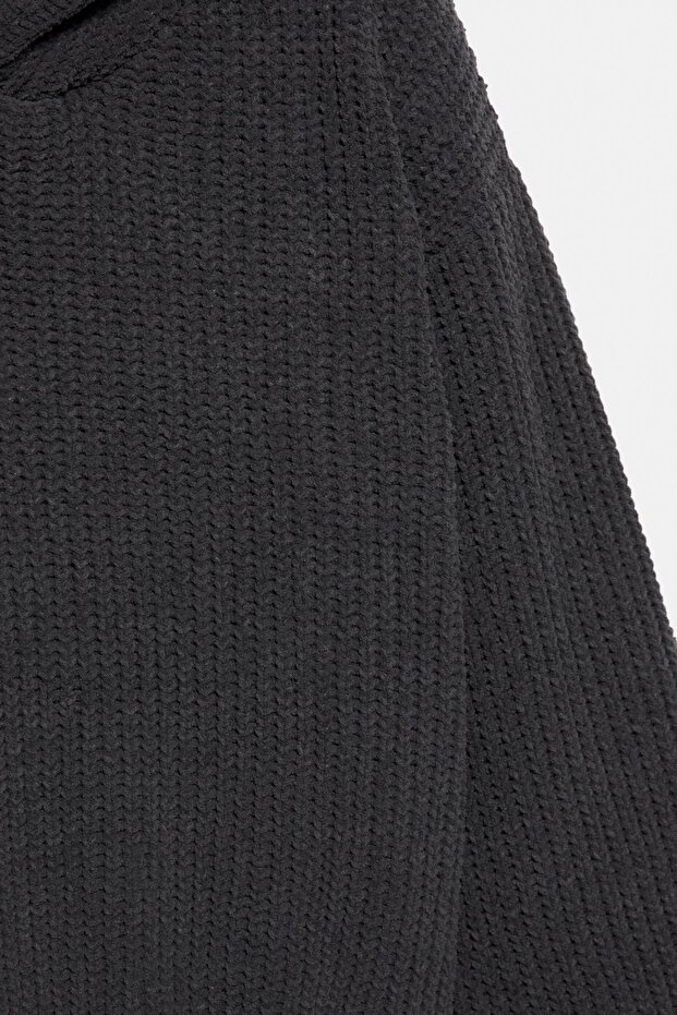 Kapüşonlu şönil kazak - 8