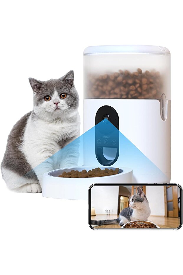 PF1 Automatic Cat Feeder with 4MP Camera, 4L Capacity - 1