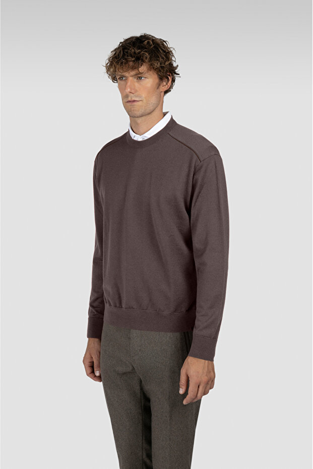 Men's Knitted Wool Roundneck Sweater