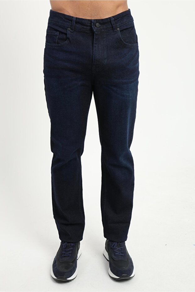 Men's Regular Fit Navy Blue Jean