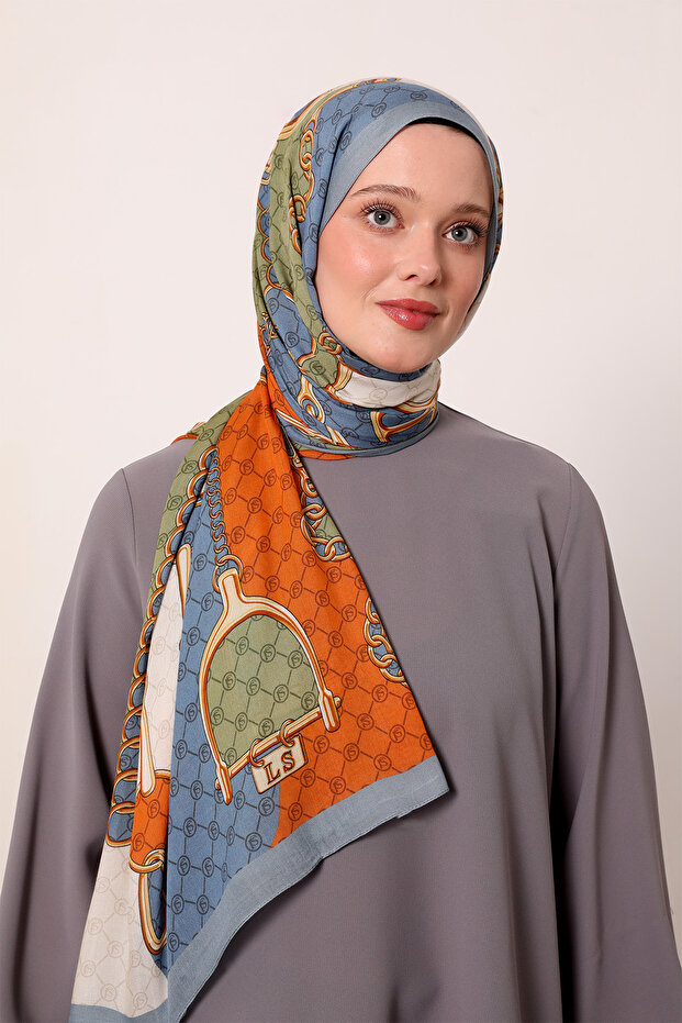 Chain Patterned Silk Shawl