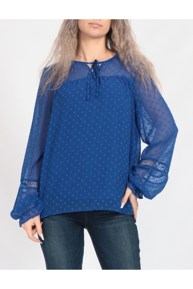 Blouse, Blue - 1