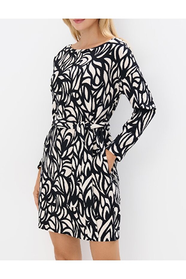 Rochie scurta, Alb/Negru - 2