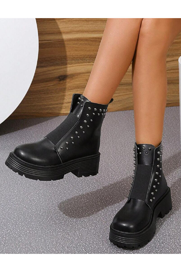 Boots, Black - 1