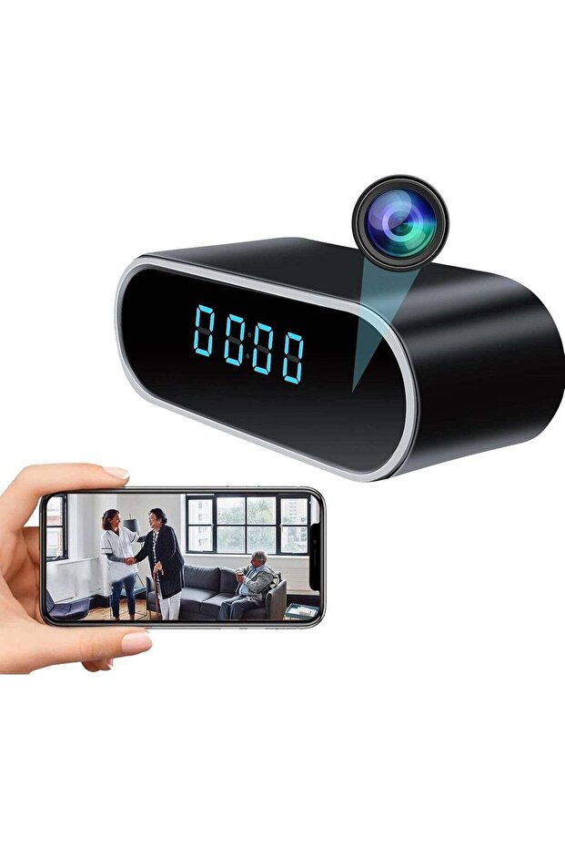 MUNTAQI Hidden Clock Camera 1080P HD WiFi – Wireless Mini Nanny Cam with Night Vision & Motion Det
