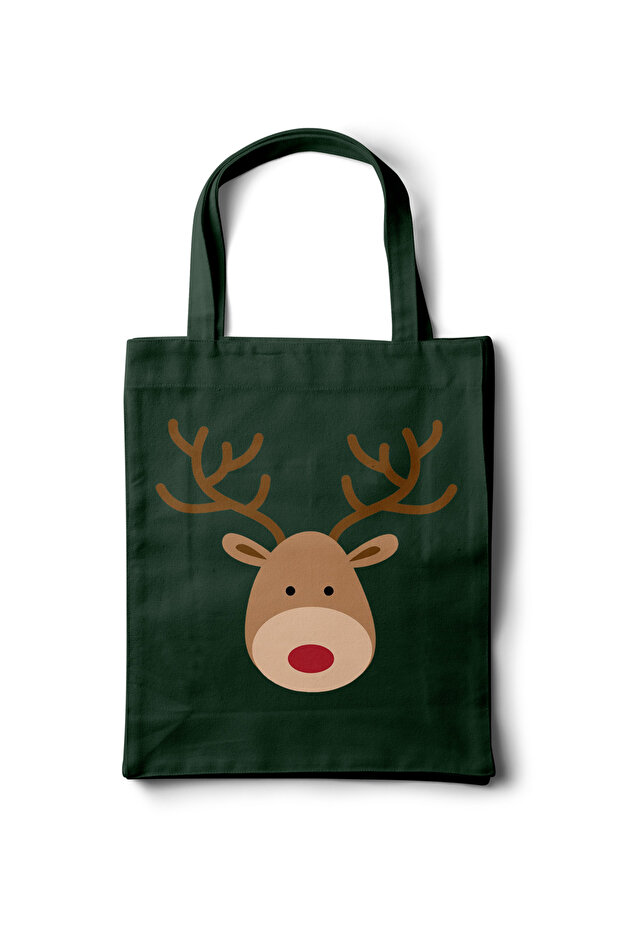 Gabardine Cloth Bag – Reindeer Rudolph Design - 35X40