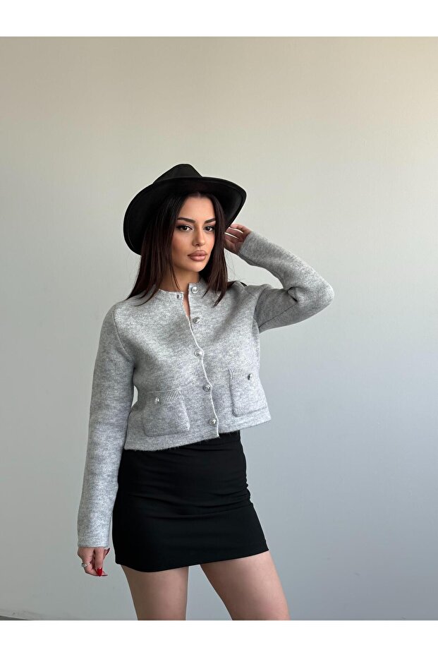 Düğmeli Triko Hırka - 2