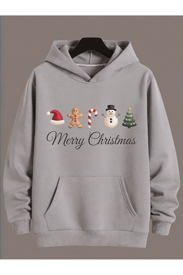 Unisex Long Sleeve Transfer Merry Christmas Christmas Printed Plus Size Crew Neck Sweatshirt