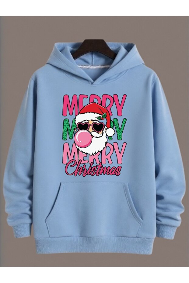 Unisex Long Sleeve Transfer Merry Christmas Christmas Printed Plus Size Crew Neck Sweatshirt