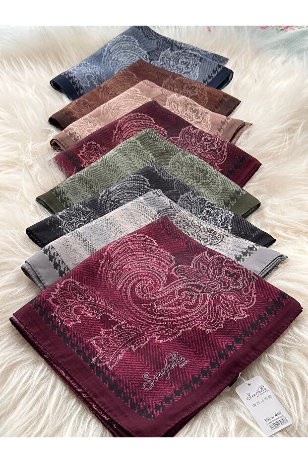 desenli soft eşarp - 3