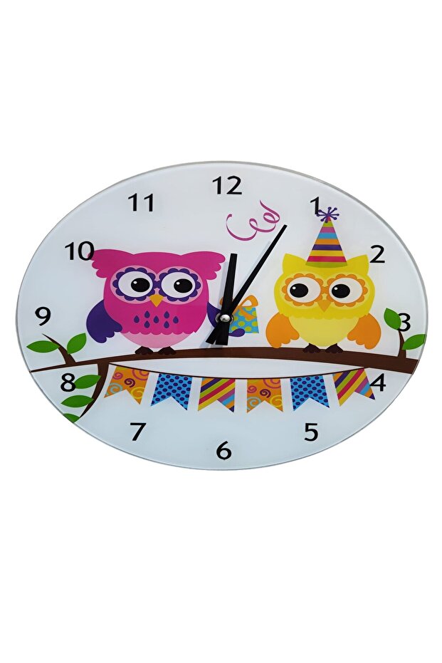 Owl Printed wall clock, 30 cm