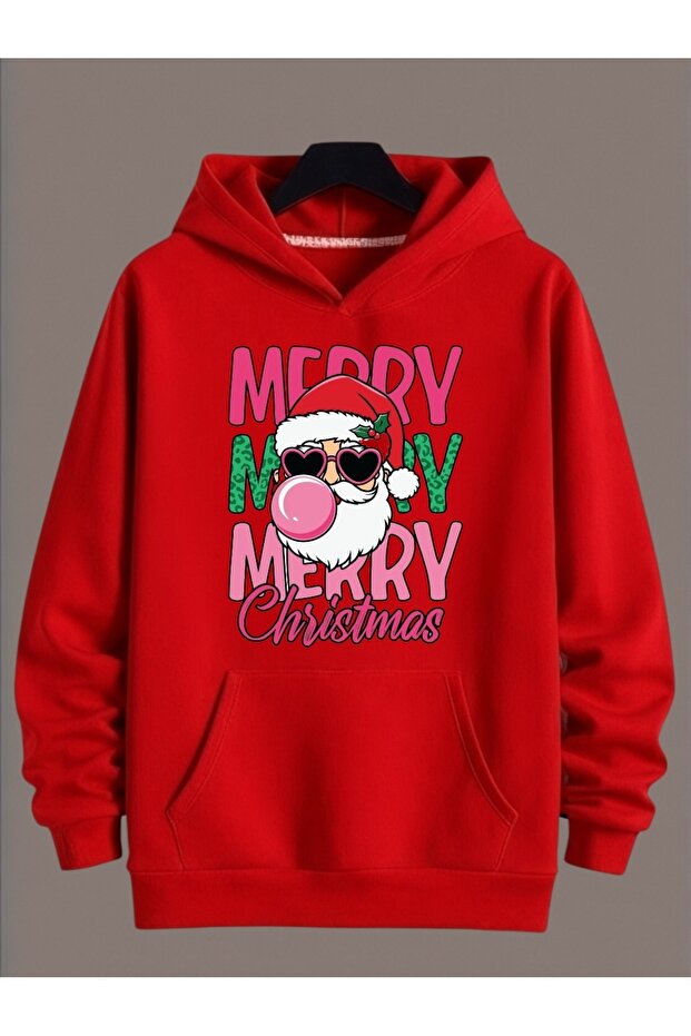 Unisex Long Sleeve Transfer Merry Christmas Christmas Printed Crew Neck Sweatshirt