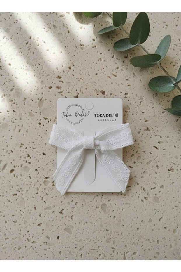 Handmade White Fishtail Stylish Bowknot Buckle for Children's Invitation Prom Special Occasion Pens Buckle