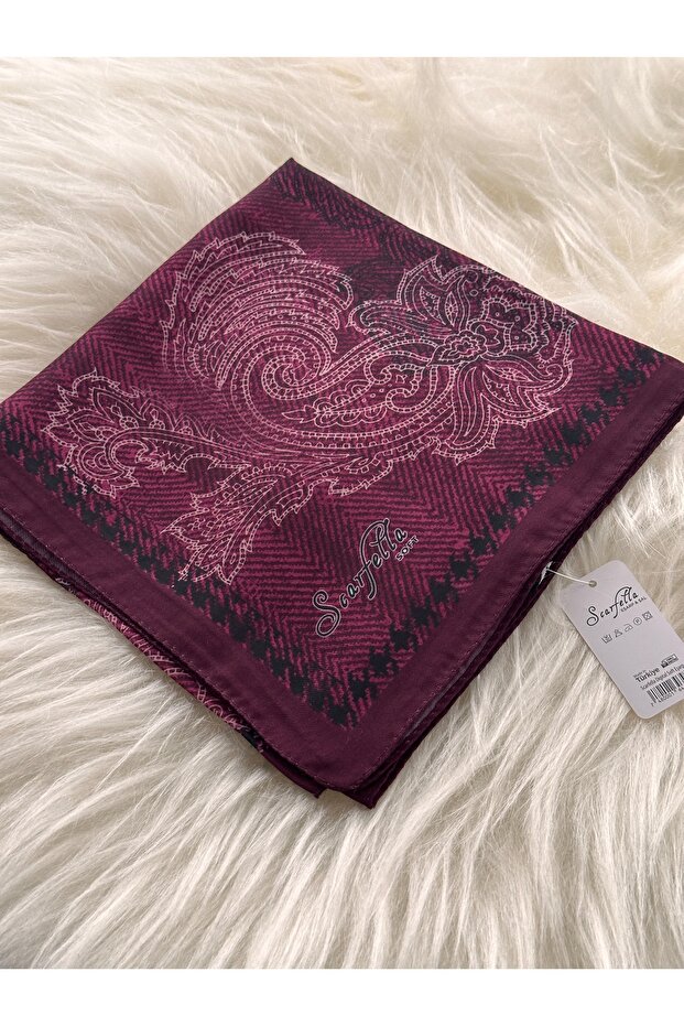 desenli soft eşarp - 3