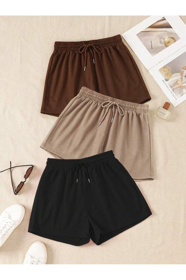 3-LÜ Kadın Kısa Şort - 1