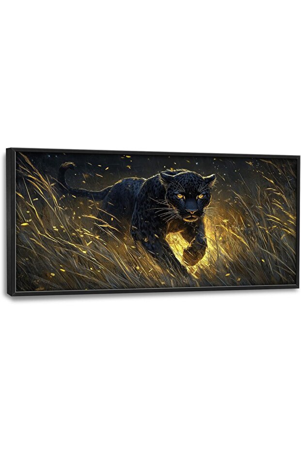 Black & White Leopard Canvas Wall Art 60x120cm Modern Animal Decor
