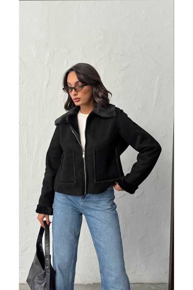 Feather Suede Coat Women