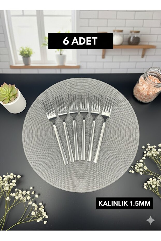 SADE TATLI ÇATALI 6 ADET - 1