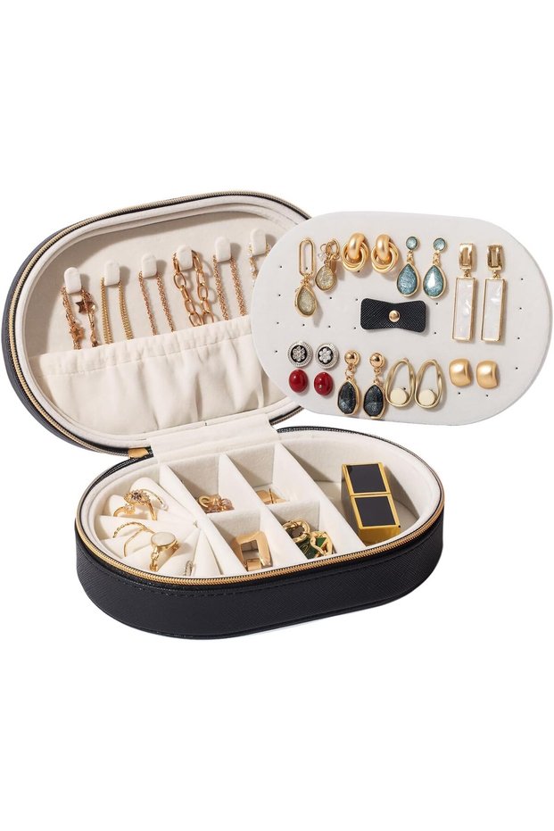 Travel Jewelry Organizer Box, Small Jewelry Organizer for Earrings Bracelet Necklace Ring -