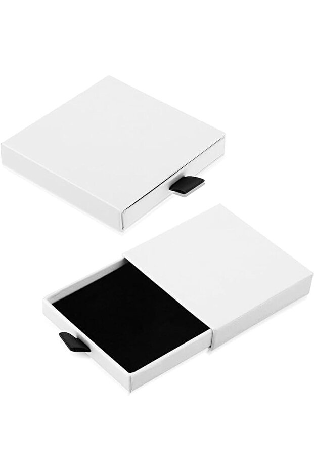 Jewelry Gift Boxes, 2 PCS Cardboard Boxes with Black Sponge Insert