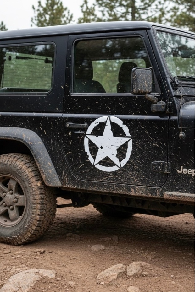 Army Star Off Road Sticker 30X30Cm (1 Piece)