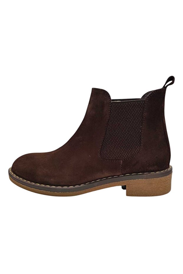 Small Size Men's Boots Brown Suede