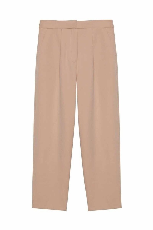 Belt Detailed Women's Trousers 71154 Beige