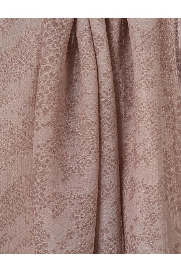 Abstract Pattern Floş Shawl Beige - 2