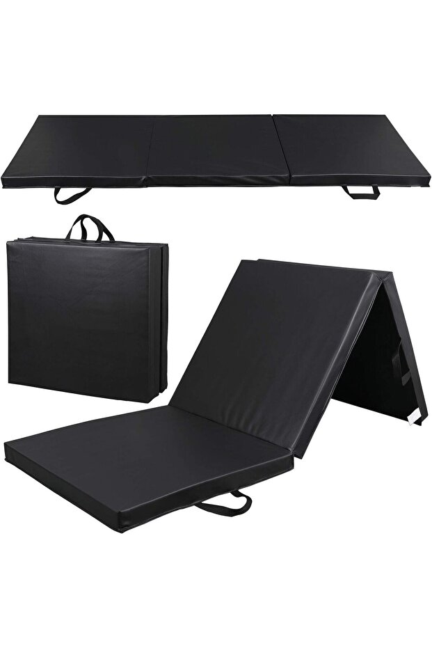 Tri-Fold Exercise Mat 6'x2' 2" Thick with Carrying Handles