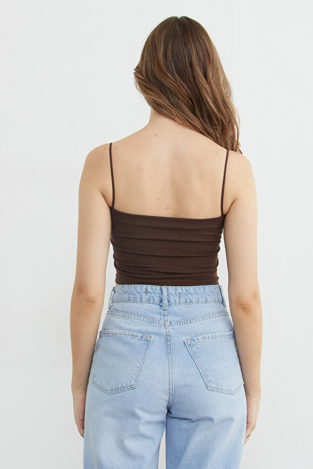 Basic İp Askılı Kaplı Büstiyer - 6