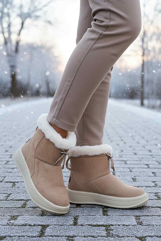 Mink Fur Lined Women's Boots 25003 Z