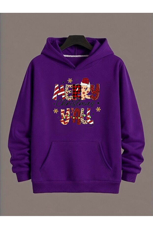 Unisex Long Sleeve Transfer Merry Christmas Christmas Printed Plus Size Crew Neck Sweatshirt