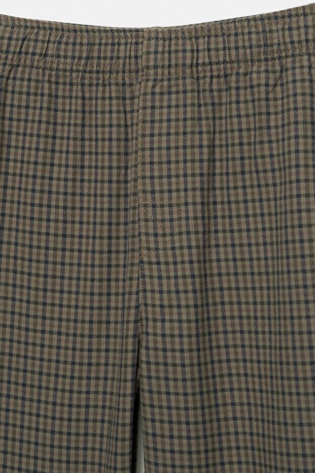 Kareli jogger pantolon - 8