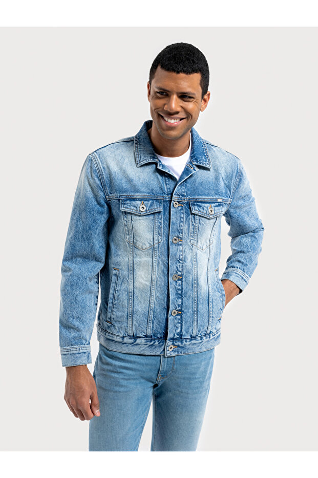 Erkek Denim Ceket - 5