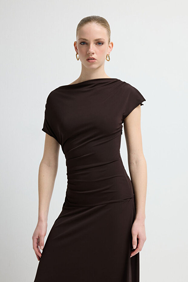 Büzgülü Örme Elbise - 2