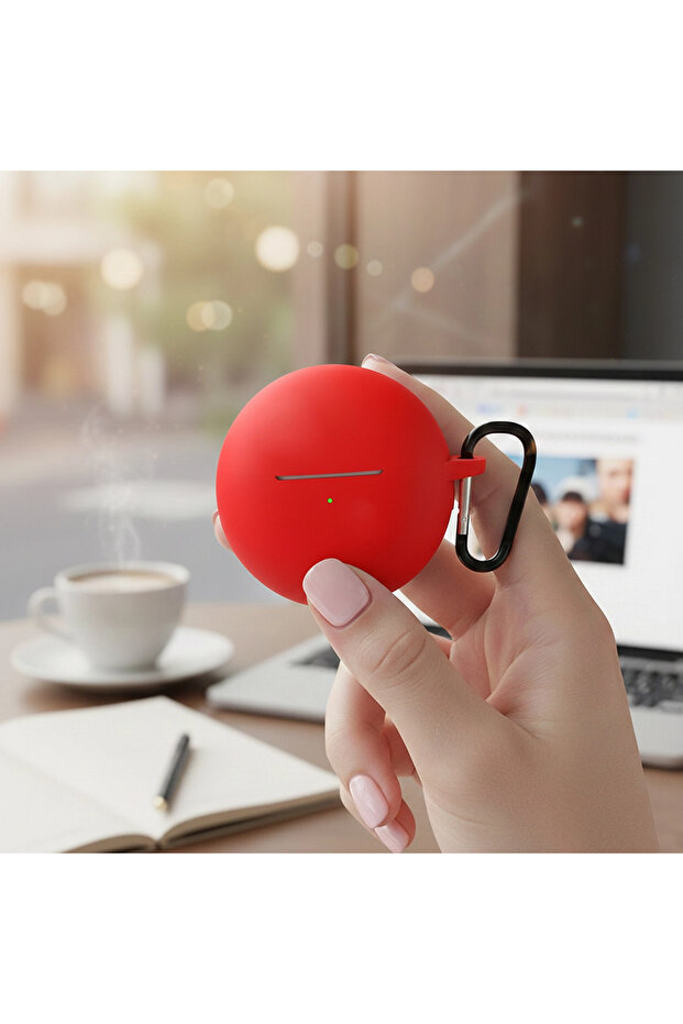 Huawei Freebuds 7I Case with Strap Attachment Matte Silicone Red