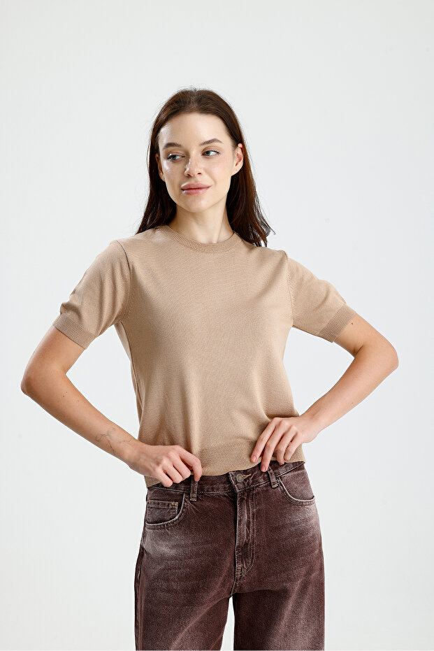 Kısa Kol Kadın Triko - 2