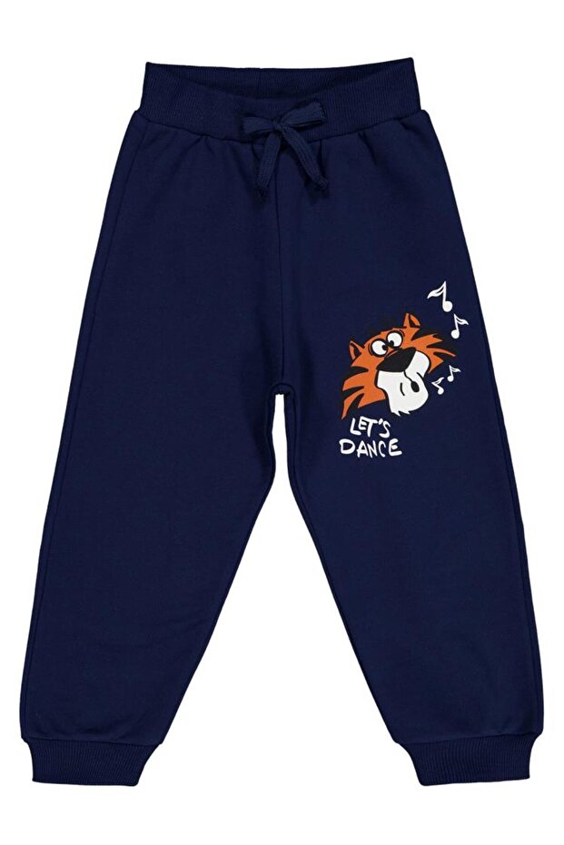 Lets Dance Printed Sweatpants for Ages 2-5 - Navy Blue
