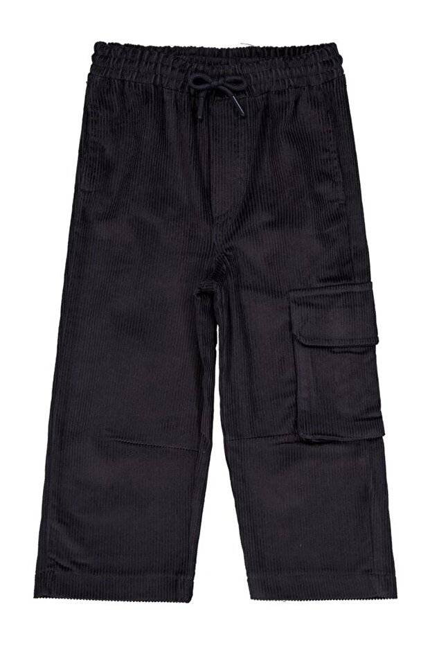 Cargo Pocket Pack Velvet Pants for Ages 6-9 - Gray 9-10 Years
